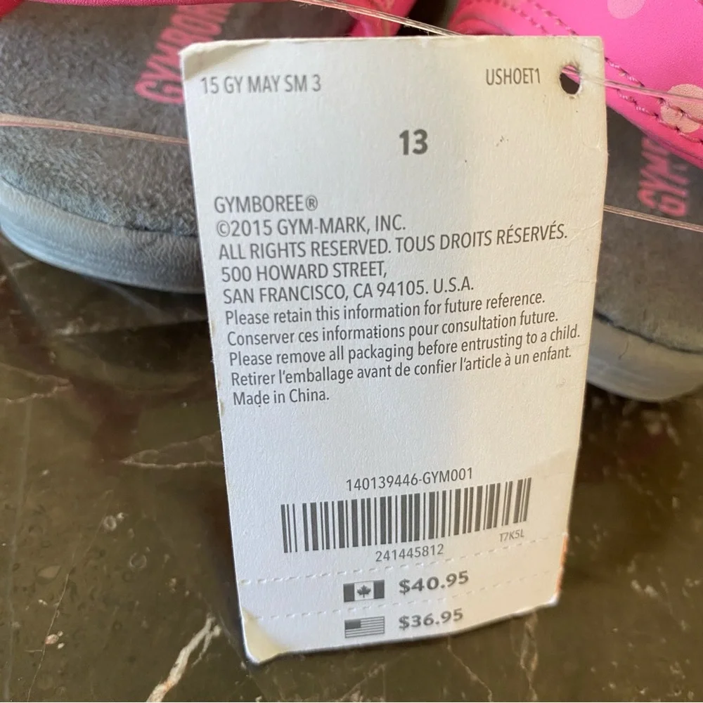 Gymboree Pink &‎ White Polka Dot Sandals size 13